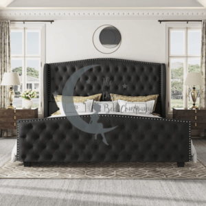 Riley Luxury Curved Wingback Bed Frame