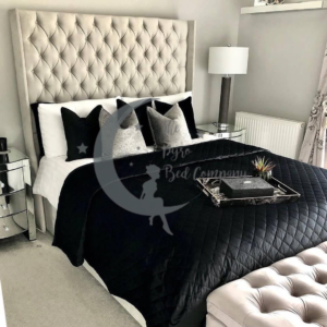 Genavive Grandeur Curved Wingback Bed Frame