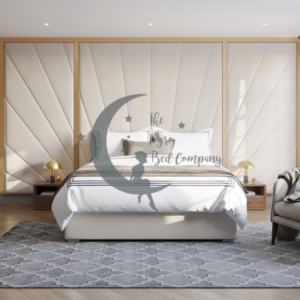 Paris 3 Piece Wall Panels + Gold Border Bed Set