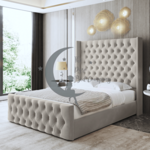 Ashley Wingback Bed Frame With Deep Upholstery