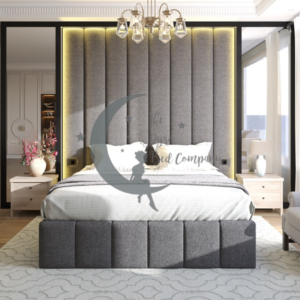 Manhattan Wall Panels LED Lights + Wall Mirrors Bed Set