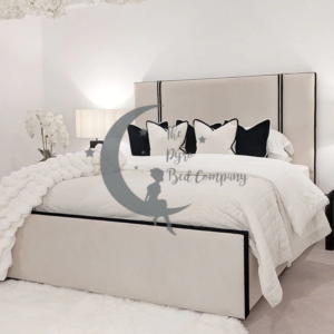 Whitney Storage Bed Frame Choose White or Black Piping