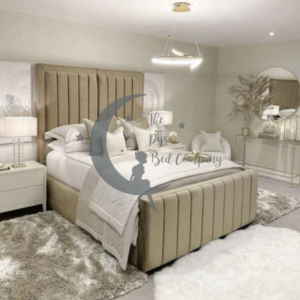 Megan Luxury Fabric Bed Frame Choose Your Base Height