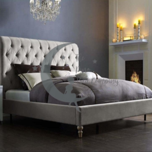 Zoey Fabric Sleigh Bed Frame Pyrobed Exclusive