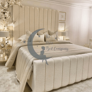 Rory Teddy Fabric Bed Frame Pictured with 75" Headboard