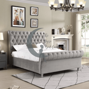 Sofia Sleigh Upholstered Storage Bed Frame