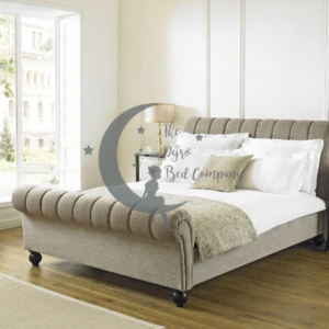 Abella Chesterfield Scroll Sleigh Bed Frame