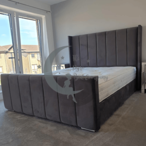 Petra Wingback Bed Frame With High Footboard